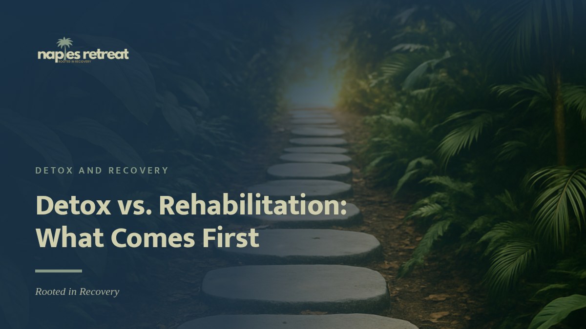 Alcohol Detox in Naples, FL: What Happens Before Residential Recovery 1 A quiet path representing the first step of alcohol detox before residential recovery in Naples, FL