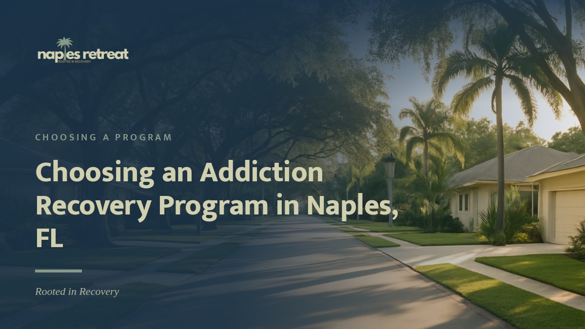 What to Look for in an Addiction Treatment Center 1 Family reviewing options for an addiction treatment center with a recovery mentor in Naples, FL